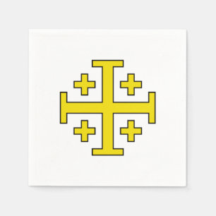 Jerusalem Cross Five‑Fold Cross of Christ Napkin