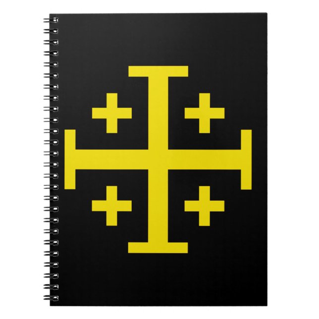 Jerusalem Cross Five‑Fold Cross of Christ Notebook (Front)