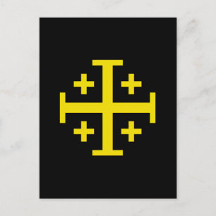 Jerusalem Cross Five‑Fold Cross of Christ Postcard