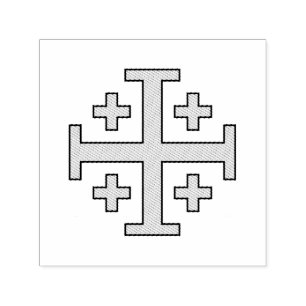 Jerusalem Cross Five‑Fold Cross of Christ Self-inking Stamp