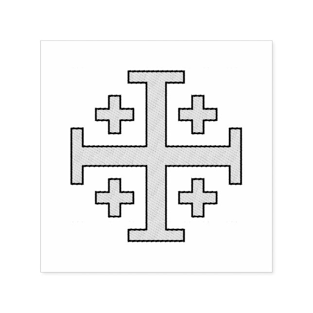 Jerusalem Cross Five‑Fold Cross of Christ Self-inking Stamp (Design)
