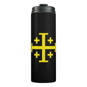 Jerusalem Cross Five‑Fold Cross of Christ Thermal Tumbler