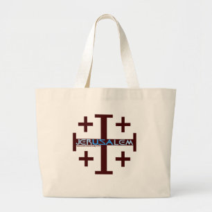 Jerusalem Cross Large Tote Bag