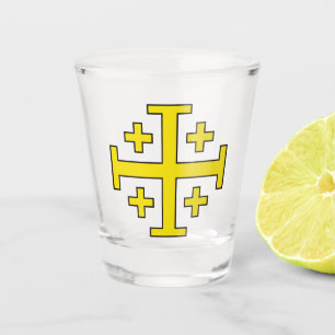 Jerusalem cross shot glass