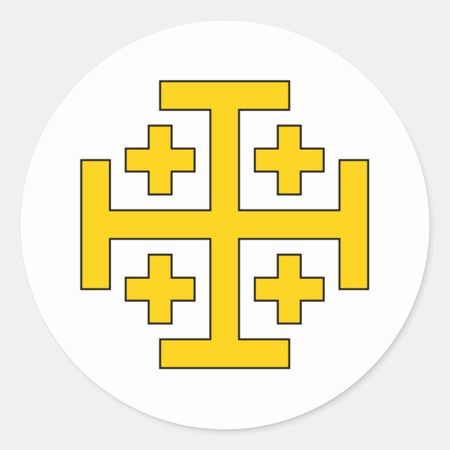 Jerusalem cross sticker (Front)