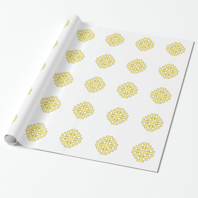 Jerusalem Cross Wrapping Paper (Unrolled)
