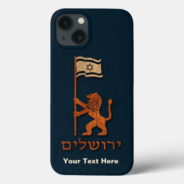 Jerusalem Day Lion With Flag Case-Mate iPhone Case (Back)