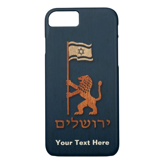 Jerusalem Day Lion With Flag Case-Mate iPhone Case (Back)