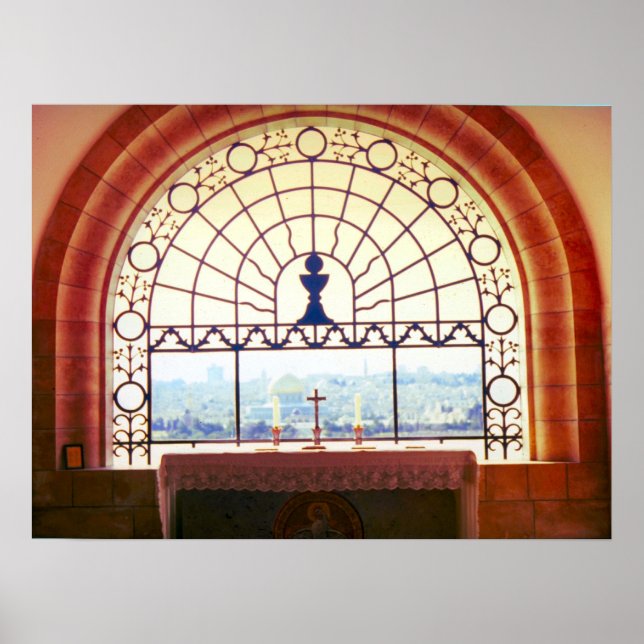 Jerusalem "Dominus Flevit" chapel, Mount of Olives Poster (Front)