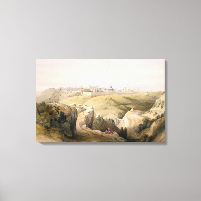 Jerusalem from the Mount of Olives, April 8th 1839 Canvas Print (Front)