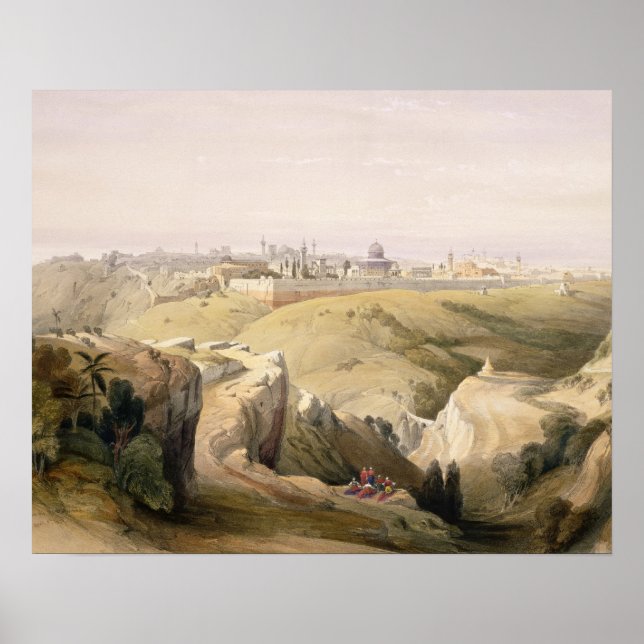 Jerusalem from the Mount of Olives, April 8th 1839 Poster (Front)