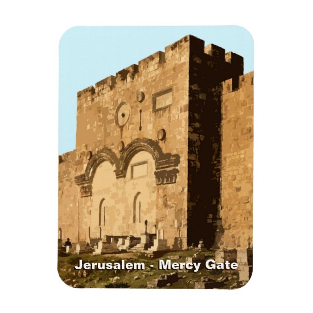 Jerusalem - Gate of Mercy Magnet (Vertical)