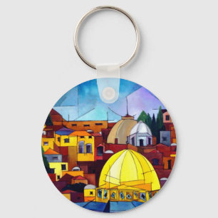 JERUSALEM HEART KEY RING