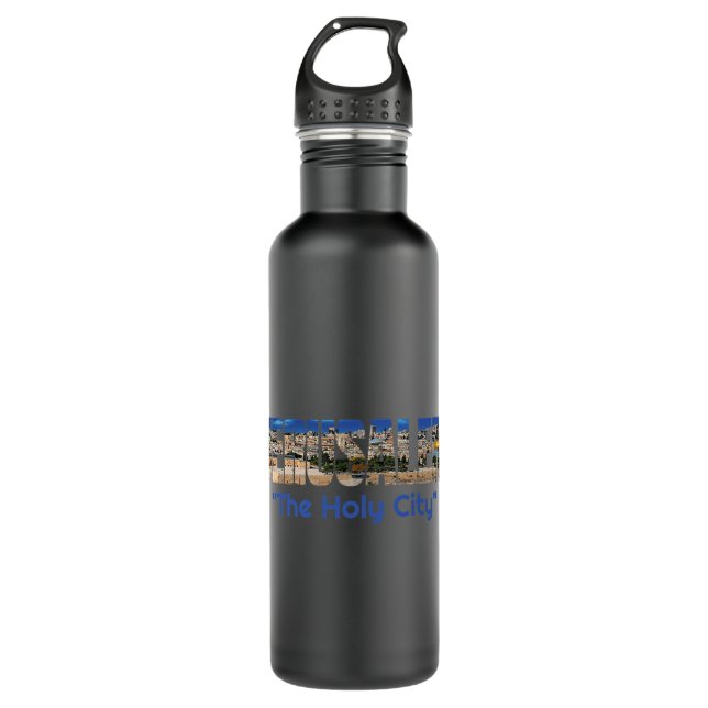 Jerusalem Holy City Skyline Jewish Homeland State  710 Ml Water Bottle (Front)