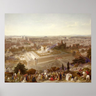 Jerusalem in her Grandeur, engraved by Charles Mot Poster