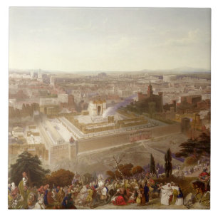 Jerusalem in her Grandeur, engraved by Charles Mot Tile