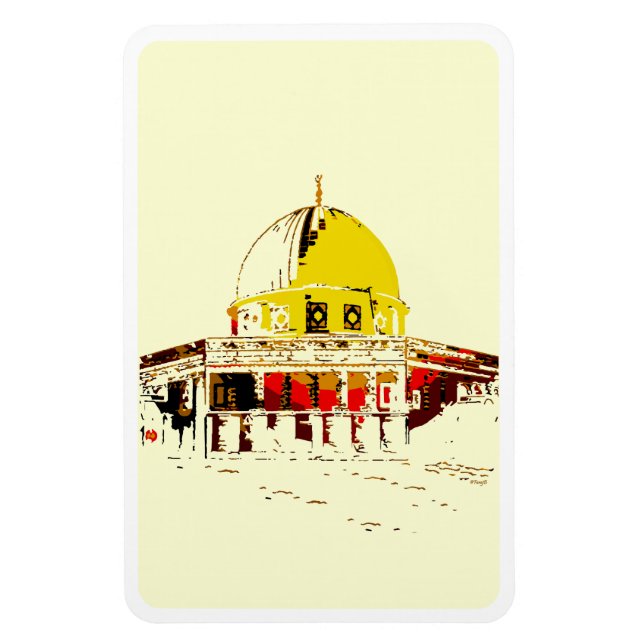 Jerusalem in Your Hands: Dome of the Rock Flexible Magnet (Vertical)