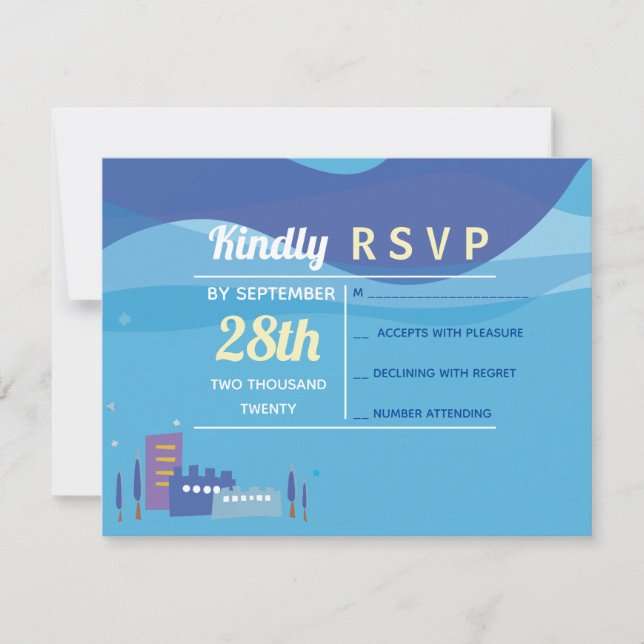 Jerusalem Israel Bar Bat Mitzvah Reply Card (Front)