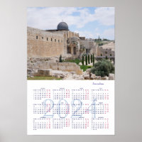 Jerusalem, Israel. Calendar 2024 Poster