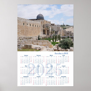 Jerusalem, Israel. Calendar 2025 Poster