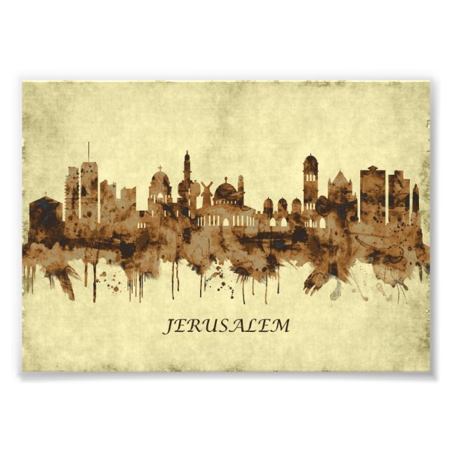 Jerusalem Israel Cityscape Photo Print (Front)