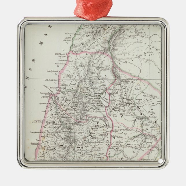 Jerusalem, Israel, Jordan Metal Tree Decoration (Front)