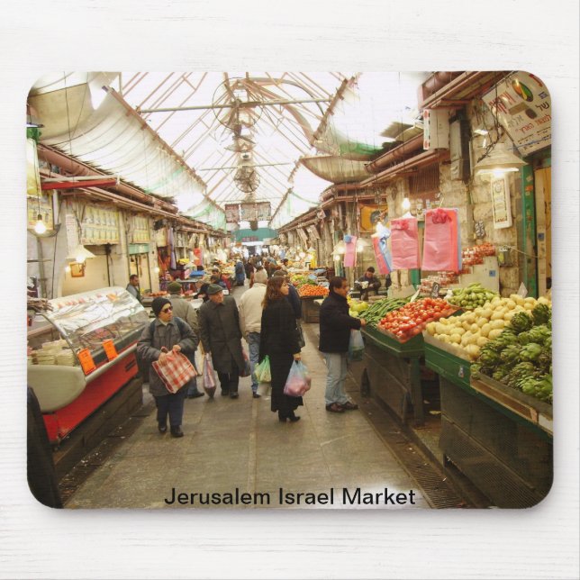 Jerusalem Israel Market Mouse Mat (Front)