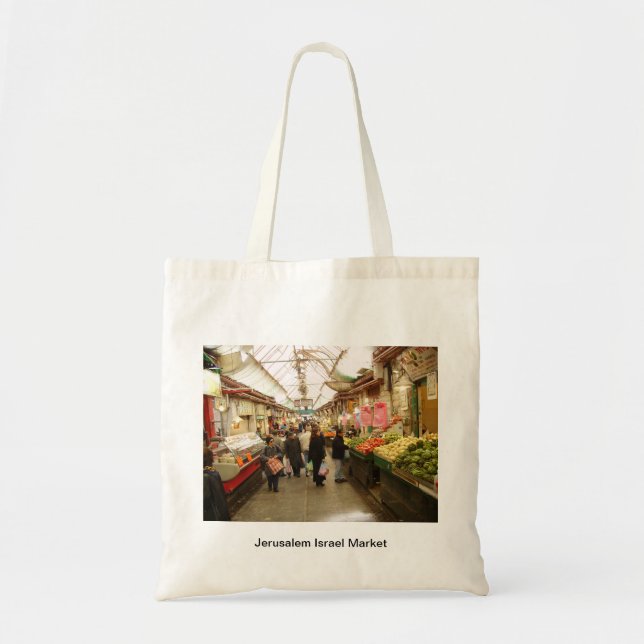 Jerusalem Israel Market Tote Bag (Front)
