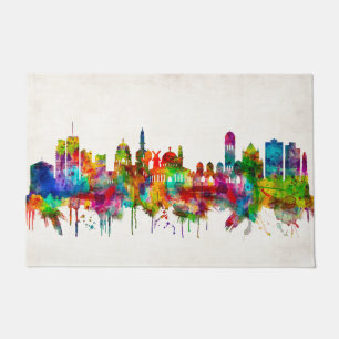 Jerusalem Israel Skyline Doormat