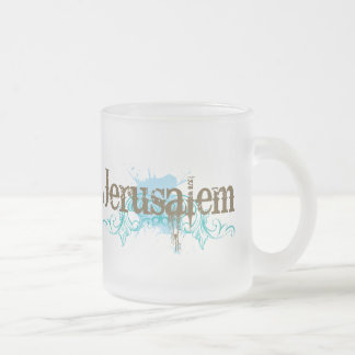 Jerusalem Israel T-shirt Frosted Glass Coffee Mug