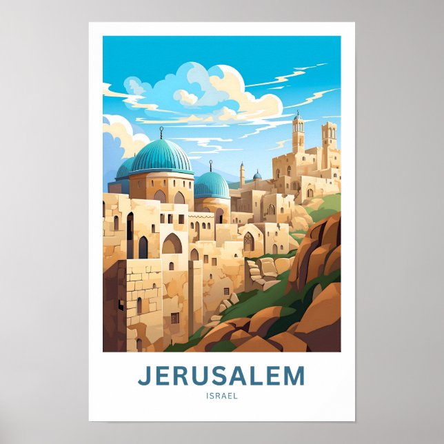 Jerusalem Israel Travel Print (Front)