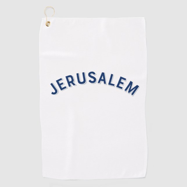 Jerusalem Isreal Golf Towel (Front)