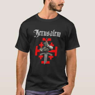 Jerusalem Kingdom Cross Knight Templar Glove And S T-Shirt