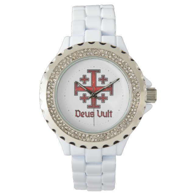 Jerusalem Knight Templar Crusader Cross Christian Watch (Front)