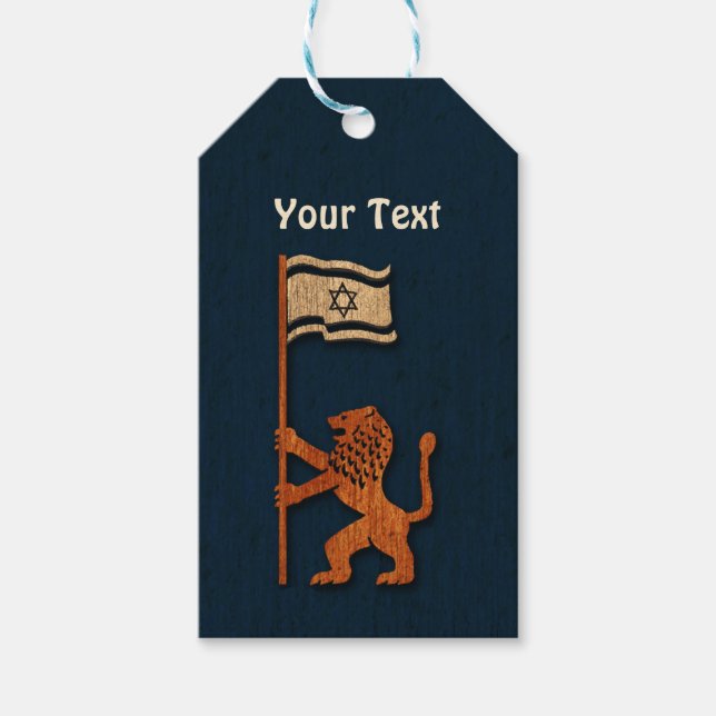 Jerusalem Lion With Flag Gift Tags (Front)