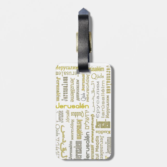 Jerusalem Luggage Tag (Back Vertical)