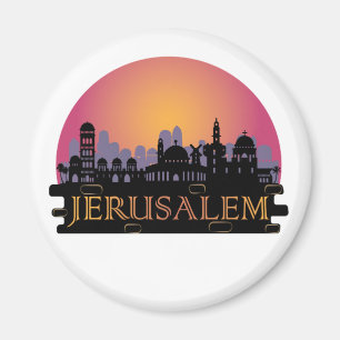 Jerusalem Old City Skyline - Israel Travel Magnet