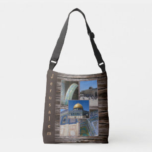 Jerusalem Palestine Architecture Collage Mosques Crossbody Bag