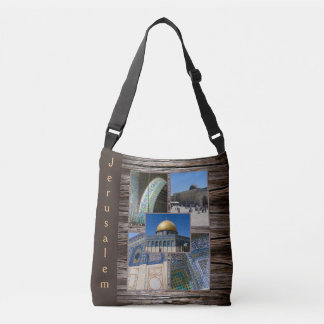 Jerusalem Palestine Architecture Collage Mosques Crossbody Bag