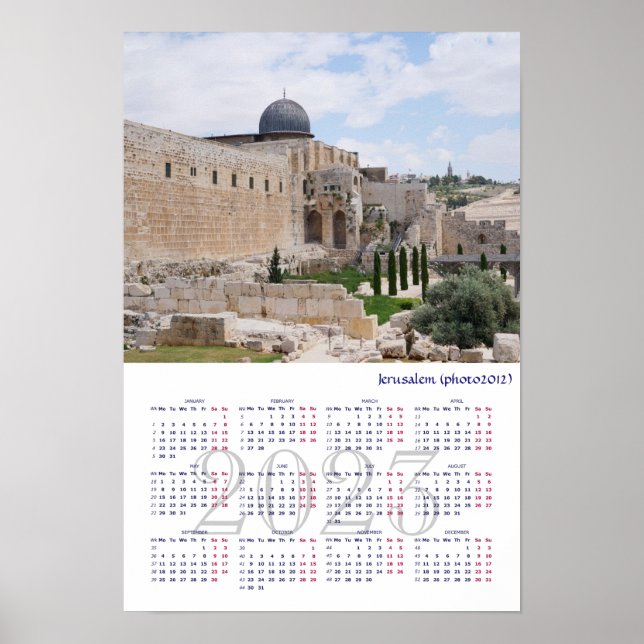 Jerusalem (photo 2012), Israel. Calendar 2022  Poster (Front)