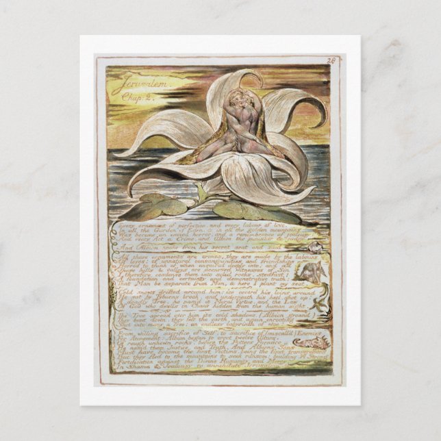 Jerusalem, plate 28 from chapter 2 (relief etching postcard (Front)