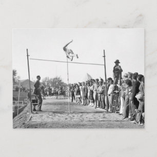 Jerusalem Pole Vault, 1930s Postcard