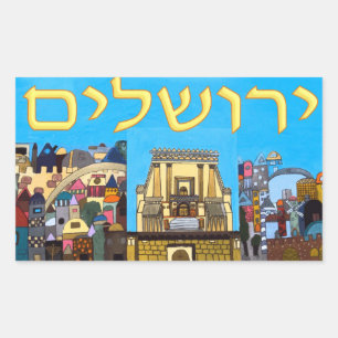 Jerusalem Rectangular Sticker