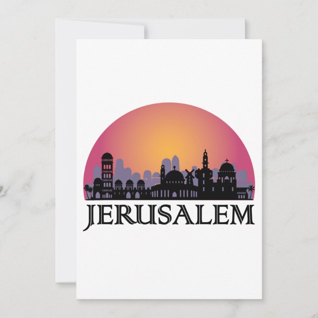 Jerusalem Skyline - Israel Travel (Front)