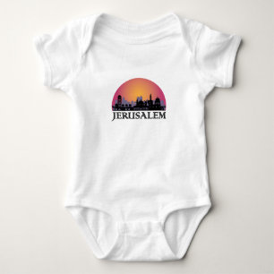Jerusalem Skyline - Israel Travel Baby Bodysuit