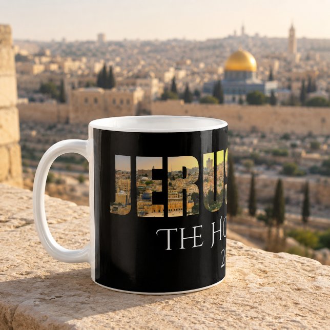 Jerusalem The Holy City Black Coffee Mug (Creator Uploaded)