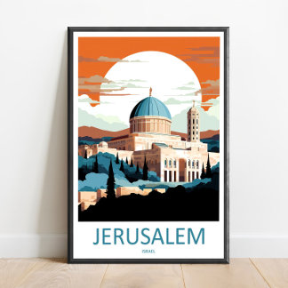 Jerusalem Travel Print Wall Art Jerusalem Wall Han
