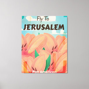 Jerusalem Vintage Travel Poster Canvas Print