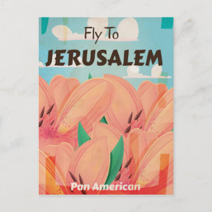 Jerusalem Vintage Travel Poster Postcard