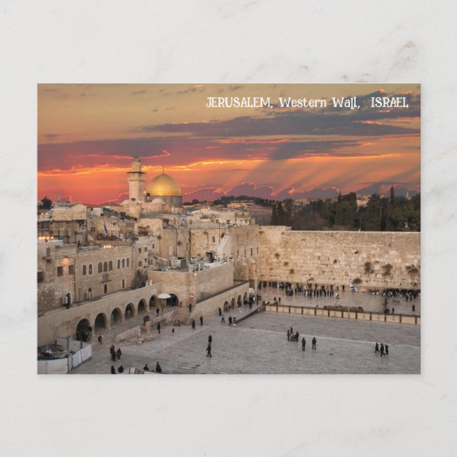 JERUSALEM, Western Wall,  ISRAEL Postcard (Front)